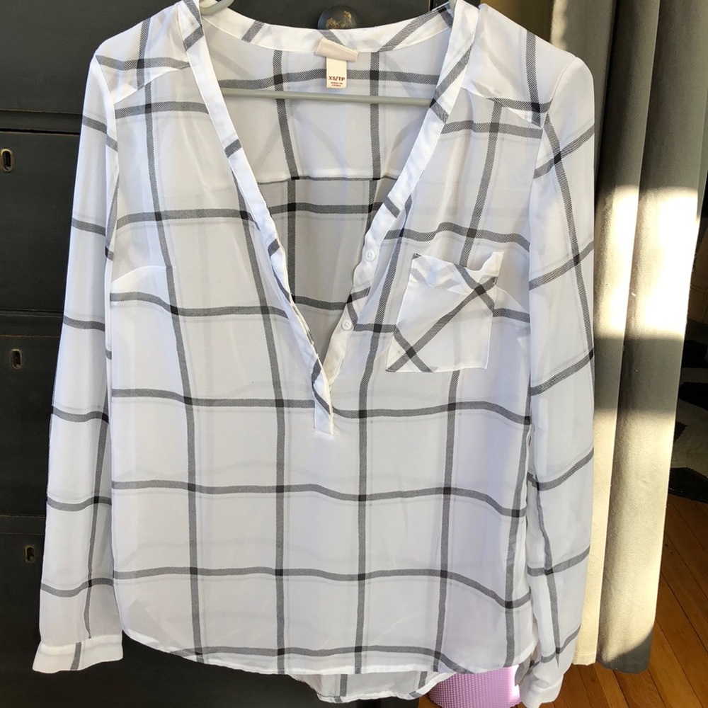 White and Gray lightweight long sleeve